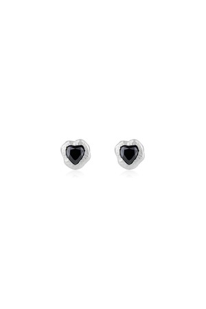 UGLY LOVE EARRING(black)(silver925)