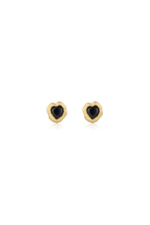 UGLY LOVE EARRING(black)(silver925&18k gold plated)