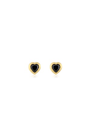 PURE LOVE EARRING(black)(silver925&18k gold plated)