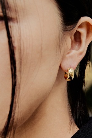 ONE TOUCH DROP EARRING (silver925&18k gold plated)