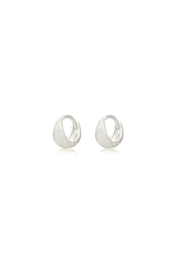 LEHAUL - 귀걸이 - SHINE MINI ROUND ONE TOUCH EARRING (silver925)