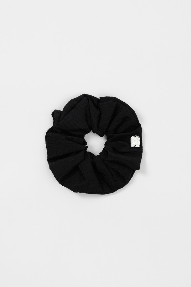 LEHAUL - 헤어 ACC - HOUSE LOGO SCRUNCH (BLACK)