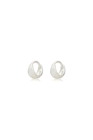 SHINE MINI ROUND ONE TOUCH EARRING (silver925)