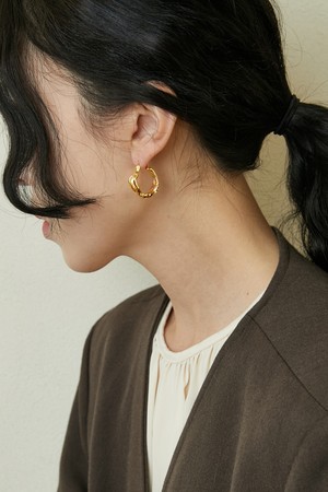 FLOWING WATER EARRING (silver925/18K gold plated)