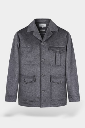 울 멀티 포켓 퀼팅 자켓