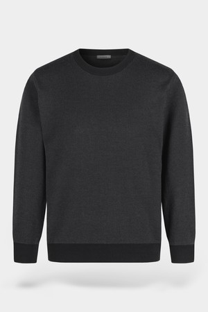 소프트 워셔블 투톤 라운드 니트