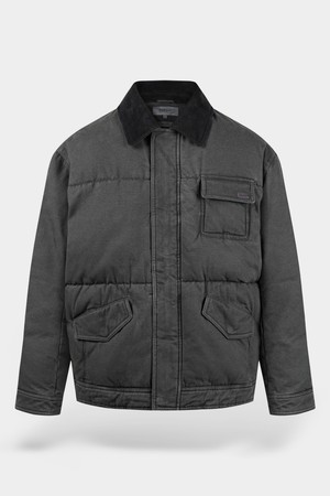 가먼트워싱 덕다운 하프 패딩