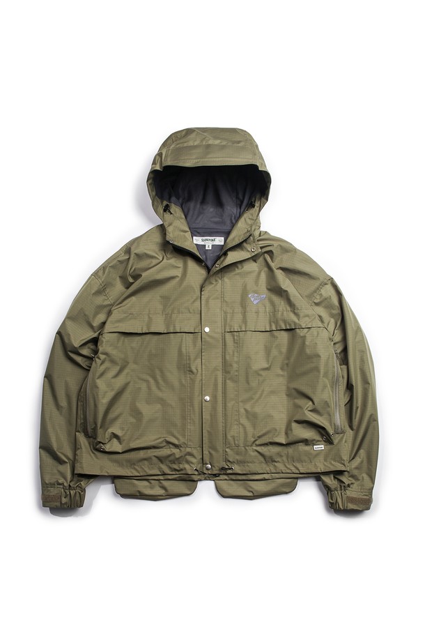 SLOWPOKE - 자켓 - 3L Nylon Ripstop Mountain Jacket (Waterproof) -L.Khaki-