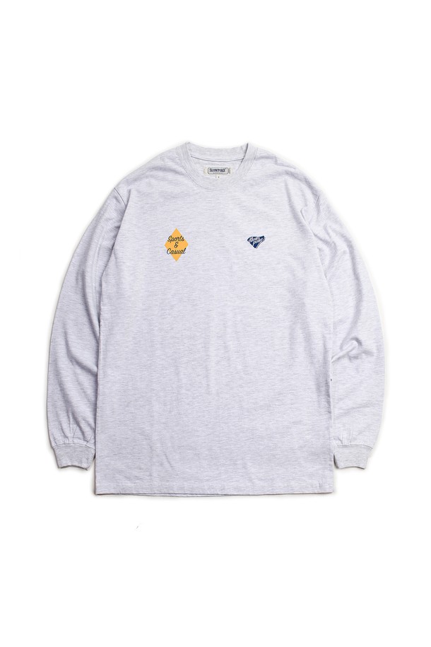 SLOWPOKE - 긴팔티셔츠 - Sports & Casual Loose Fit Long Sleeve -W.Melange-