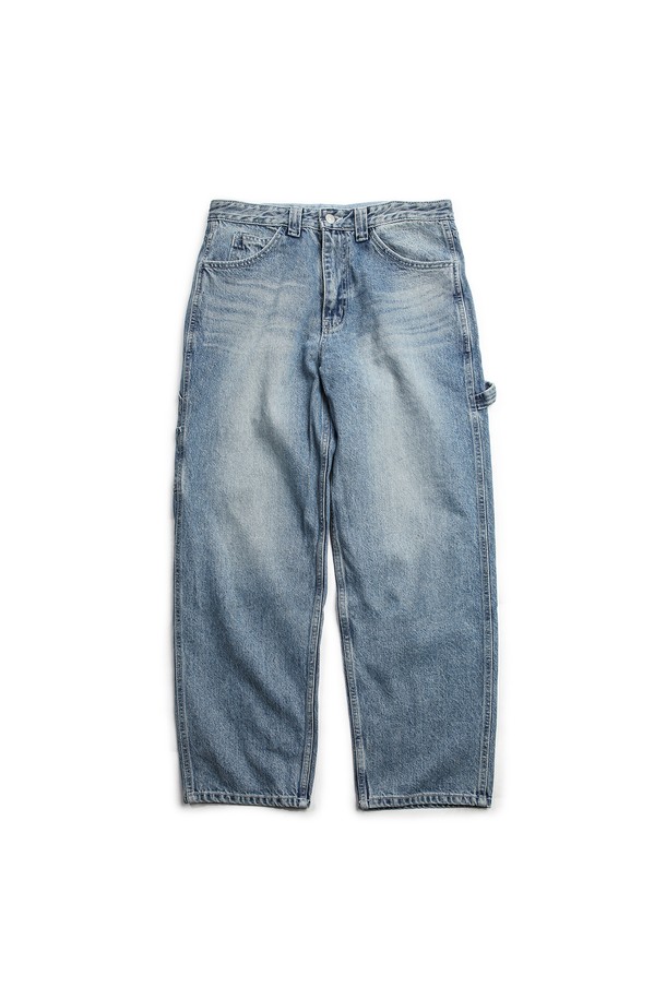 SLOWPOKE - 데님 - Work Denim Pants (Biofade) -Indigo-