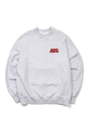 Flame Logo Loose Fit Sweat Shirt -W.Melange-