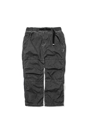 Pigment Dyed Track Pants -Black-