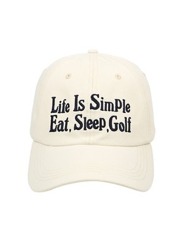 LIFE IS SIMPLE CAP -BEIGE--a