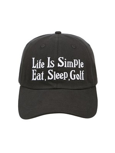 LIFE IS SIMPLE CAP -CHARCOAL GRAY--a