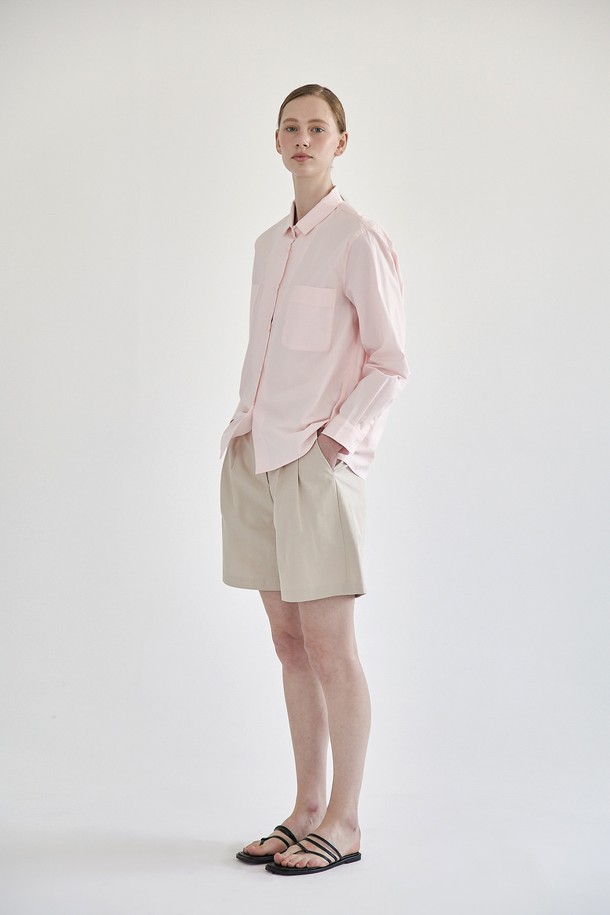 A HAUTE - 쇼트팬츠 - Ether half shorts (Peach beige)