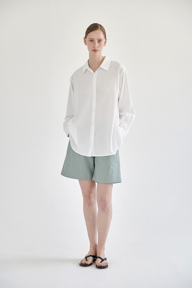 A HAUTE - 쇼트팬츠 - Ether half shorts (Jade)