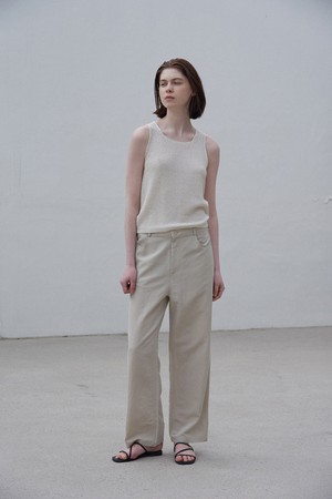 Linen pants (Beige)