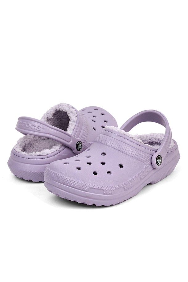 CROCS - 샌들/슬리퍼 - [크록스] 클래식 라인드 클로그 털실내화 203591-50P