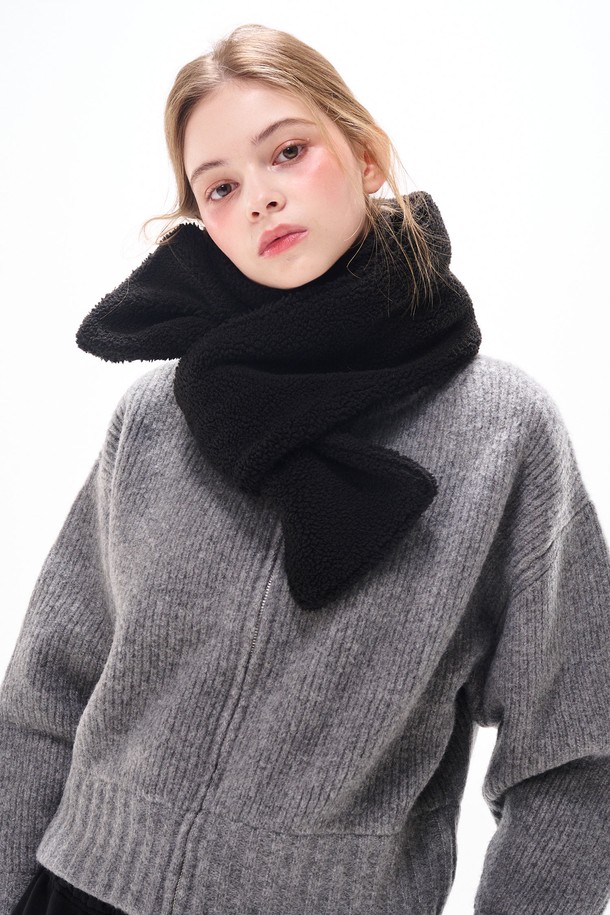 DER KOFFER - 스카프/머플러 - BOUCLE MUFFLER [BLACK]