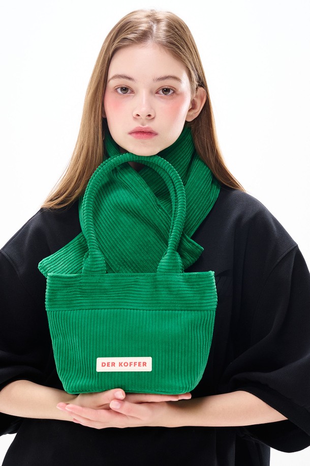 DER KOFFER - 토트백 - SHOPPER  CORDUROY MINI [GREEN]