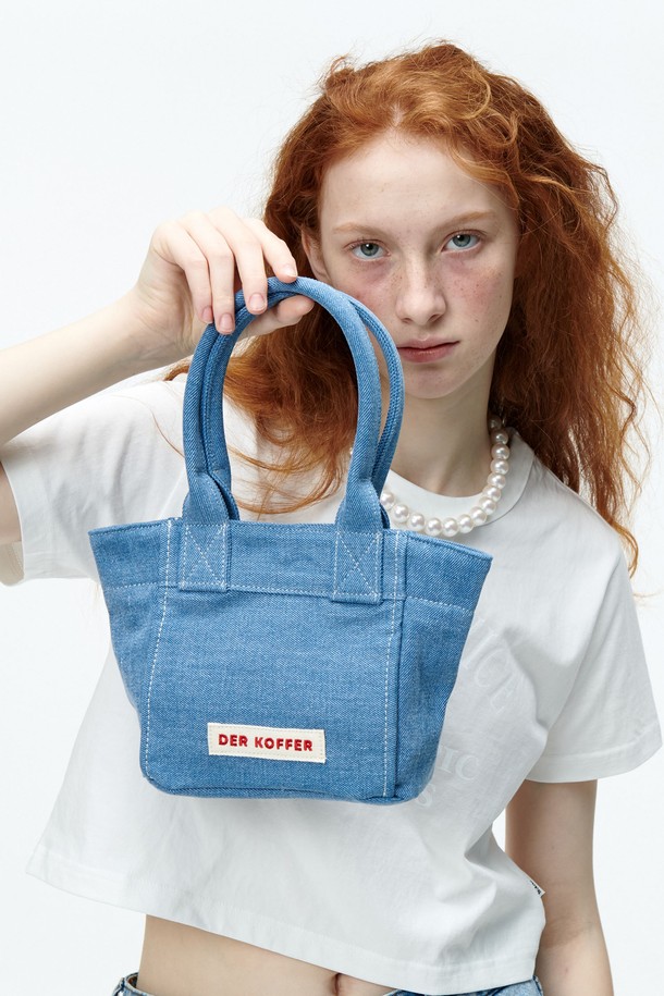 DER KOFFER - 숄더백 - SHOPPER DENIM MINI [LIGHT INDIGO]