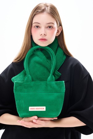 SHOPPER  CORDUROY MINI [GREEN]