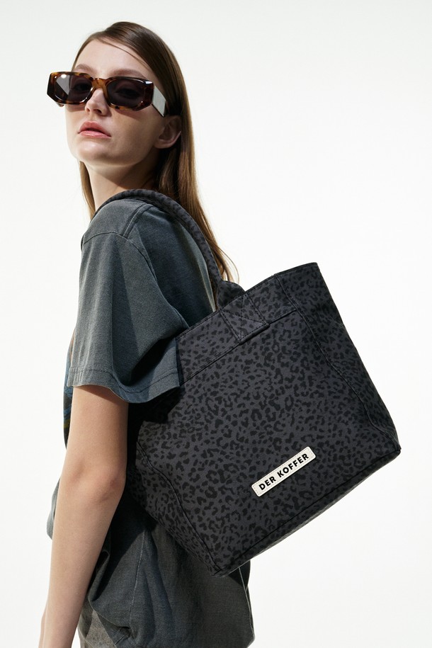 DER KOFFER - 토트백 - SHOPPER LEOPARD [CHARCOAL]_MD