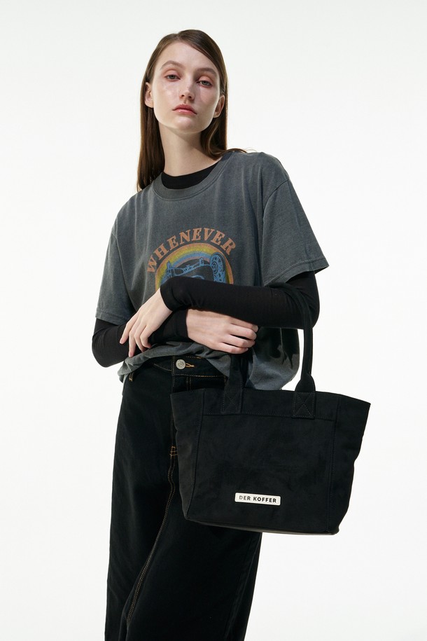 DER KOFFER - 토트백 - SHOPPER SUEDE [BLACK]_MD