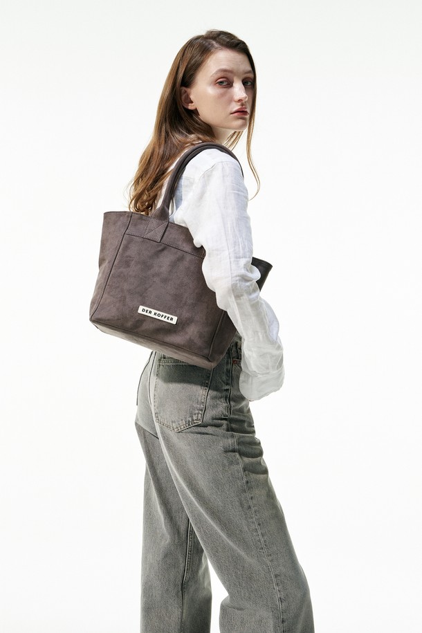 DER KOFFER - 토트백 - SHOPPER SUEDE [CHARCOAL]_MD