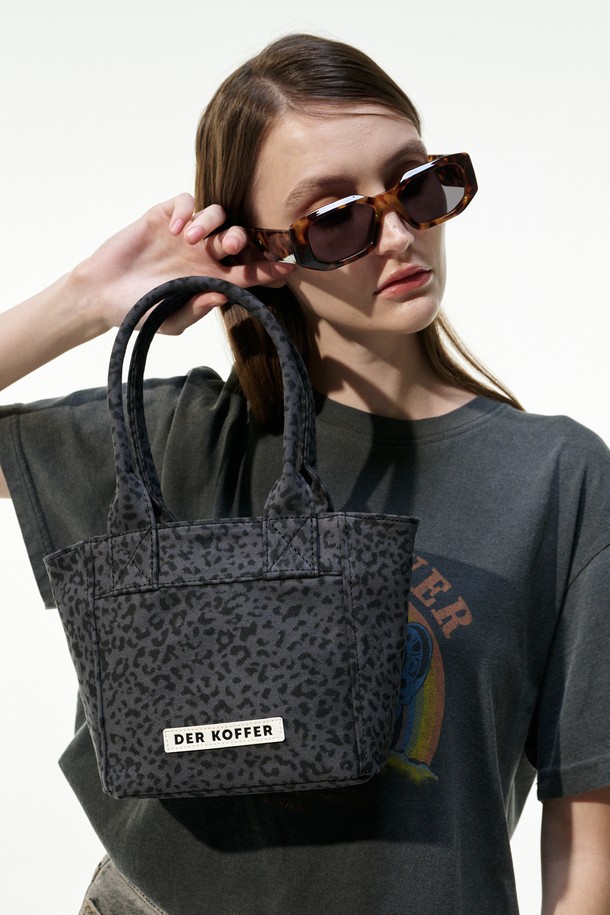 DER KOFFER - 토트백 - SHOPPER LEOPARD [CHARCOAL]_MINI