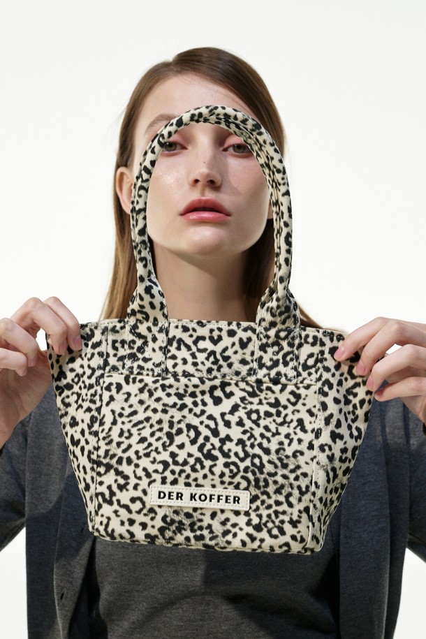 DER KOFFER - 토트백 - SHOPPER LEOPARD [IVORY]_MINI