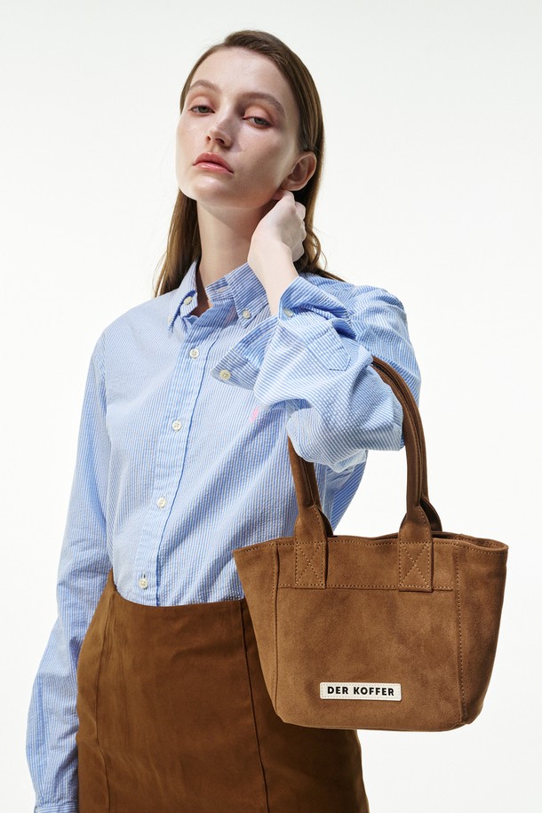 DER KOFFER - 토트백 - SHOPPER SUEDE [BROWN]_MINI