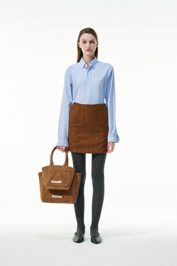 DER KOFFER - 토트백 - SHOPPER SUEDE [BROWN]_MD