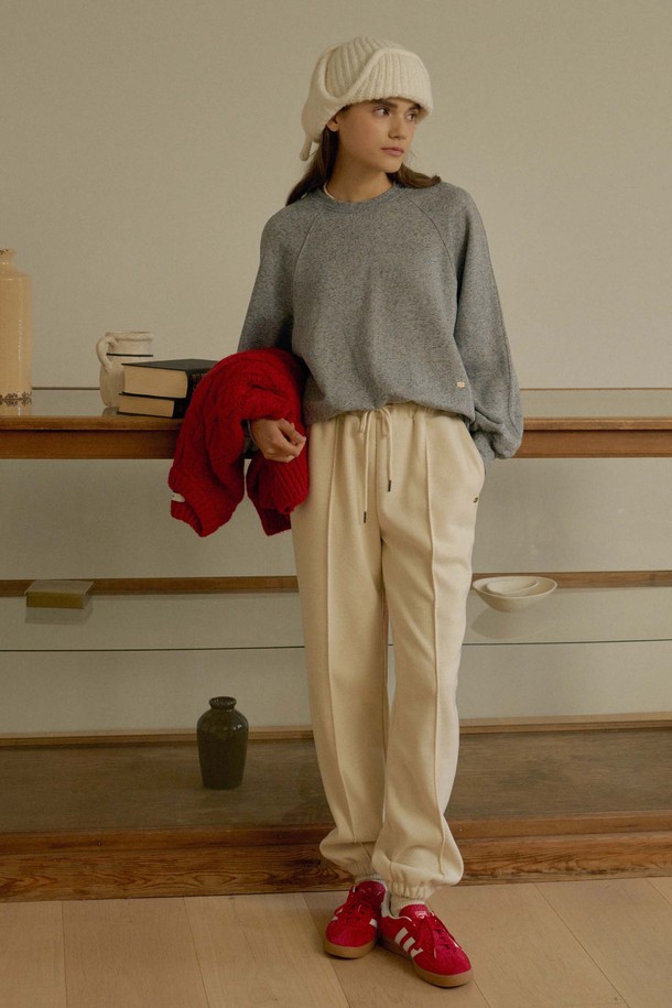 ANEDIT - 팬츠 - T Knit Texture Jogger Pants_Sand