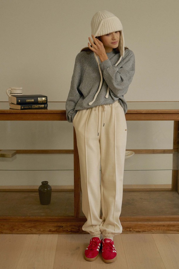 ANEDIT - 팬츠 - T Knit Texture Jogger Pants_Sand