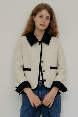 W Avery Wool Jacket_Marshmallow