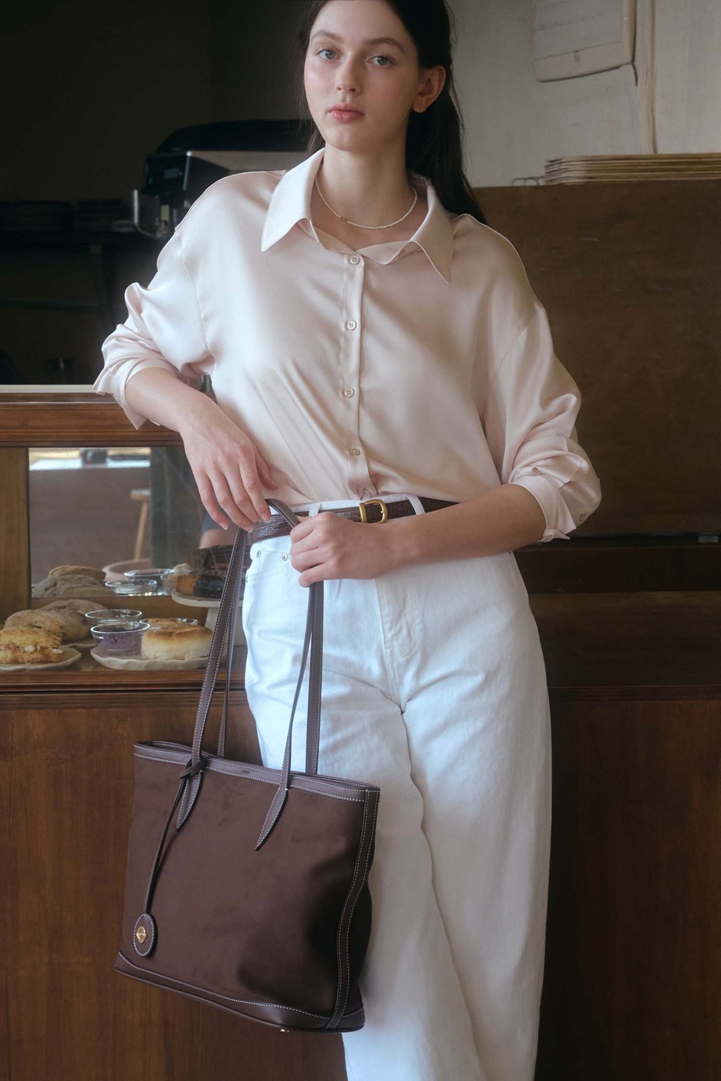 U Suede Stitch Point Shopper Bag_2colors_ANEDIT - 코오롱몰