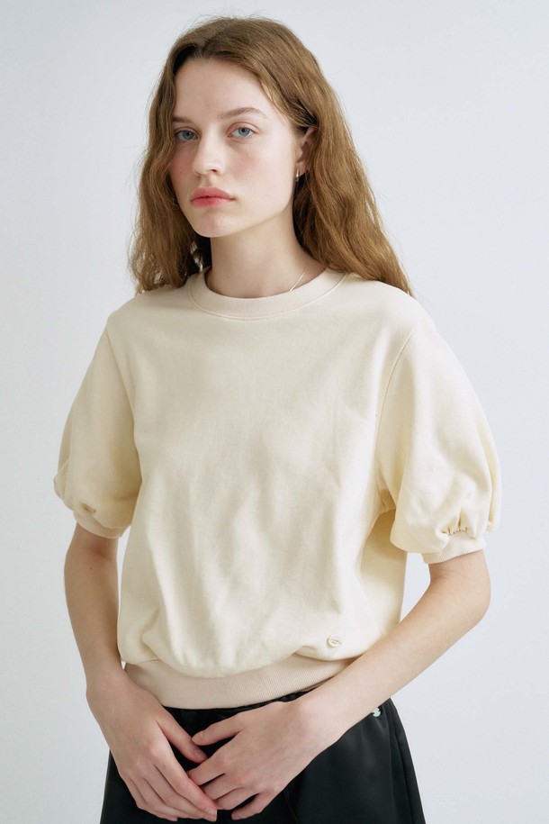 ANEDIT - 스웻셔츠 - S Volume Sleeve Sweatshirt_Butter