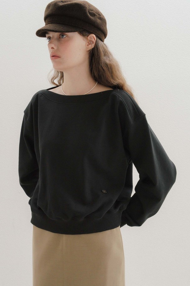 ANEDIT - 스웻셔츠 - U Boat Neck Sweatshirt_3colors