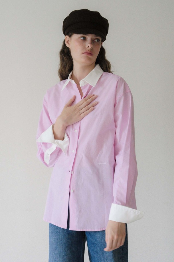 ANEDIT - 셔츠 - U Coloration Cuffs Point Shirt_3colors