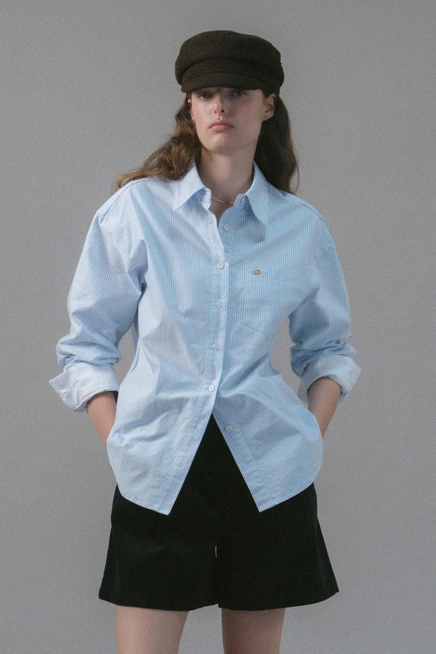 ANEDIT - 셔츠 - U Oxford Sleeves Point Shirt_2colors