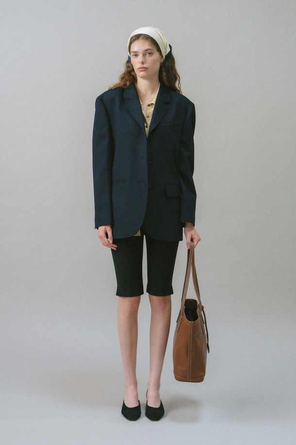 ANEDIT - 자켓 - U Zoe Wool Single Breast Jacket_Navy