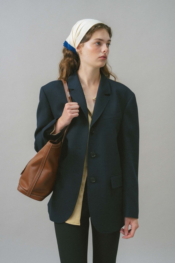 ANEDIT - 자켓 - U Zoe Wool Single Breast Jacket_Navy