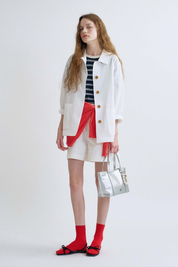 ANEDIT - 자켓 - S Amelia Seersucker Jacket_White