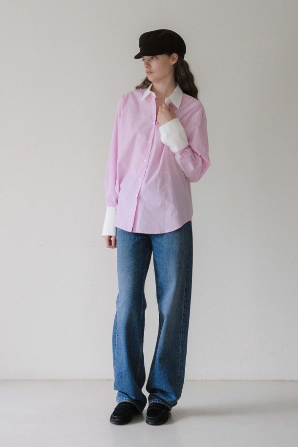 ANEDIT - 셔츠 - U Coloration Cuffs Point Shirt_3colors