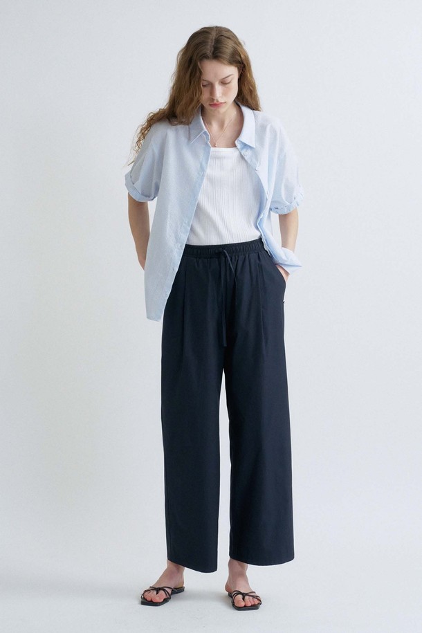 ANEDIT - 롱/미디팬츠 - S Banding String Pants_Navy