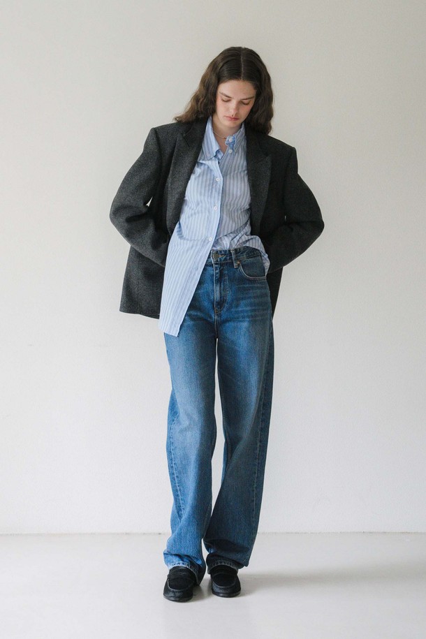 ANEDIT - 자켓 - U Leah Wool Double Jacket_Mix Gray