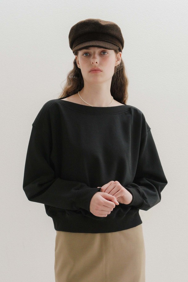 ANEDIT - 스웻셔츠 - U Boat Neck Sweatshirt_3colors