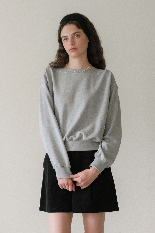 ANEDIT - 스웻셔츠 - U Boat Neck Sweatshirt_3colors