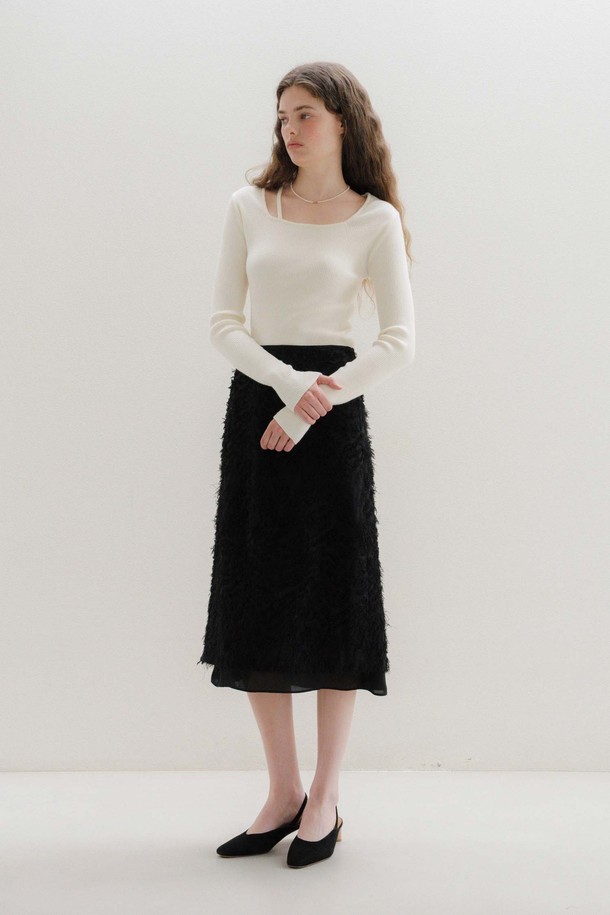 ANEDIT - 스웨터 - U Strap Square Neck Knit_4colors